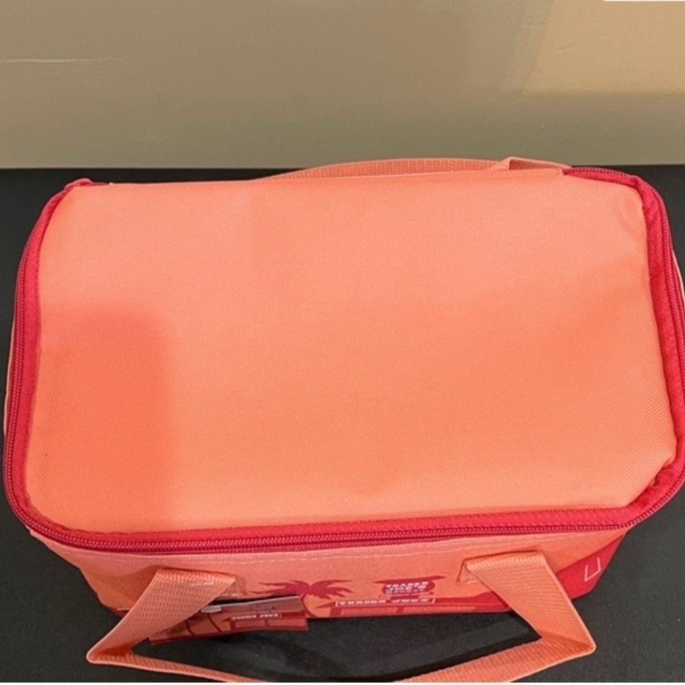 Trader Joe's Limited Edition Coral Insulated Travel Bag - Picture 6 of 8